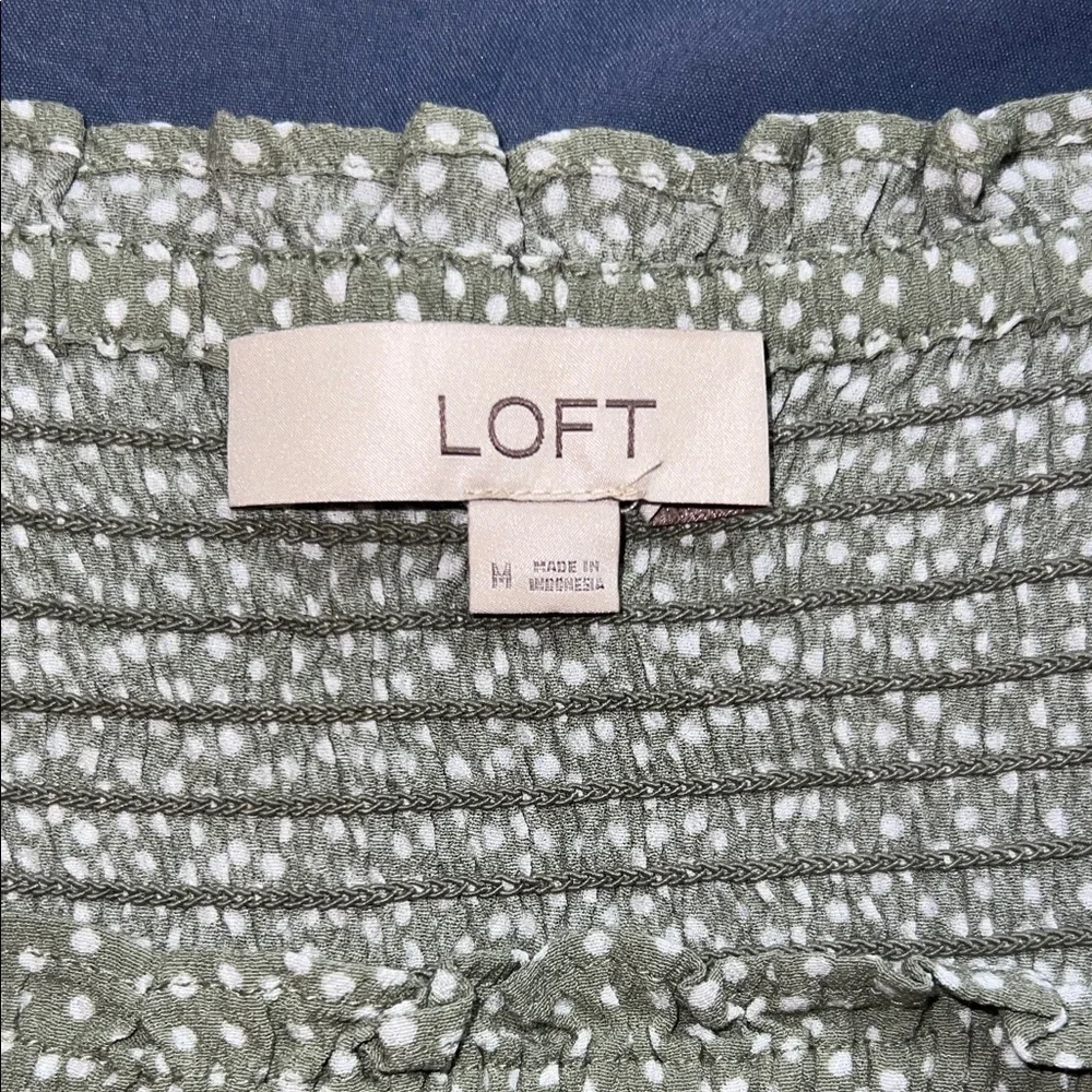 LOFT Sage Puff Sleeve Blouse